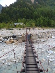 Before reaching the hut there is a nice hanging bridge, bit shaky