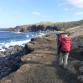 P1060222.JPG -- Walking on the lava cliffs